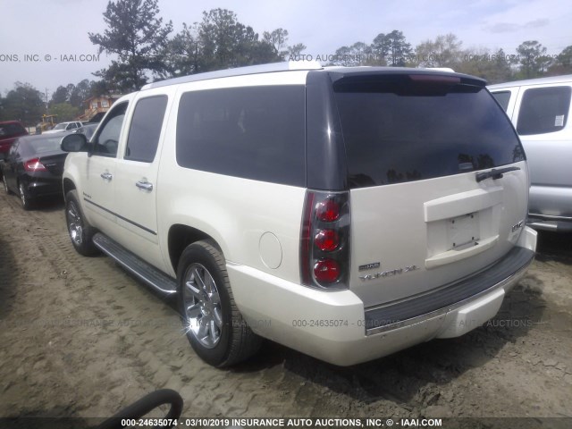 1GKFC06289R283710 - 2009 GMC YUKON XL DENALI WHITE photo 3