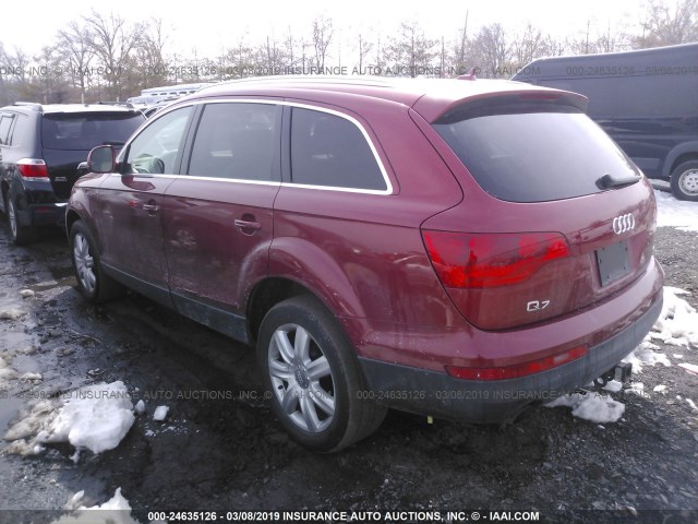 WA1BY74L67D066760 - 2007 AUDI Q7 3.6 QUATTRO PREMIUM BURGUNDY photo 3