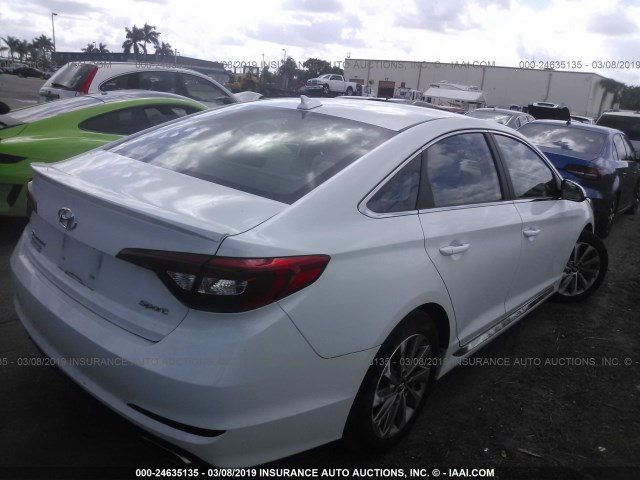 5NPE34AF7HH544789 - 2017 HYUNDAI SONATA SPORT/LIMITED WHITE photo 4