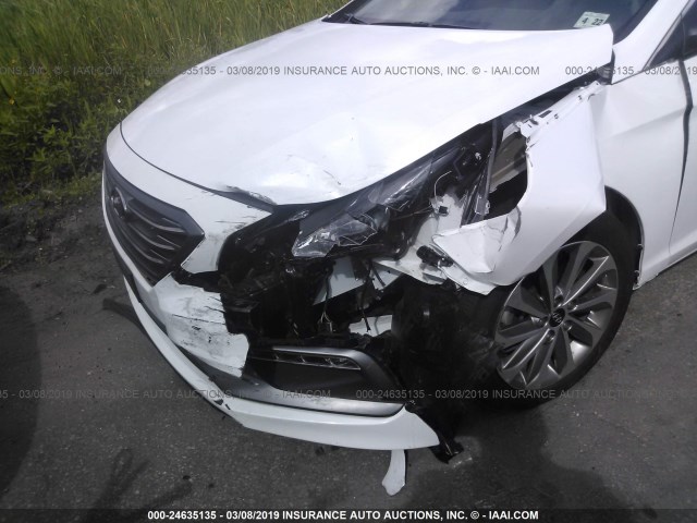 5NPE34AF7HH544789 - 2017 HYUNDAI SONATA SPORT/LIMITED WHITE photo 6