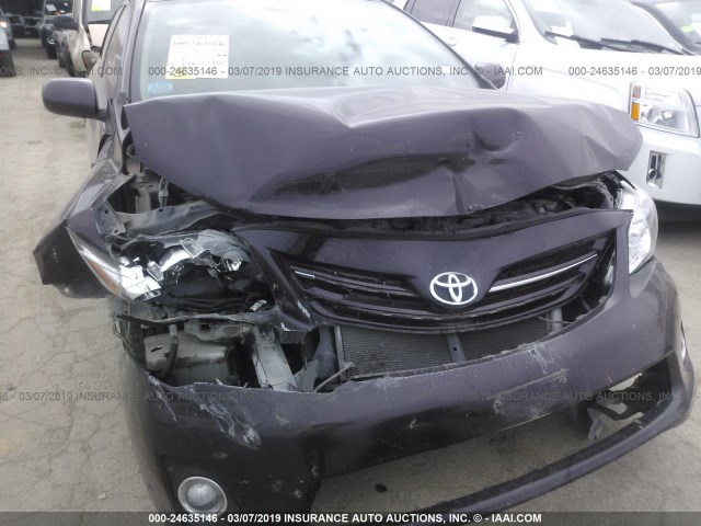 2T1BU4EE2DC087078 - 2013 TOYOTA COROLLA S/LE PURPLE photo 6