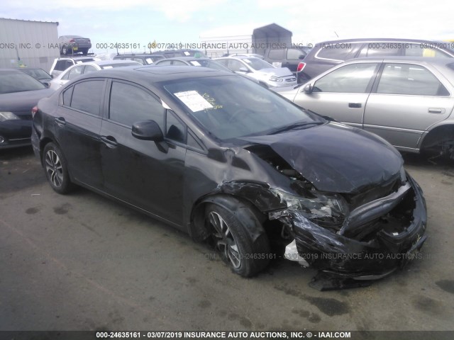 2HGFB2F98DH528345 - 2013 HONDA CIVIC EXL BLACK photo 1