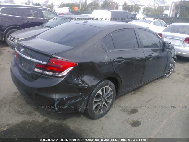 2HGFB2F98DH528345 - 2013 HONDA CIVIC EXL BLACK photo 4