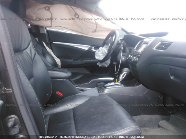 2HGFB2F98DH528345 - 2013 HONDA CIVIC EXL BLACK photo 5