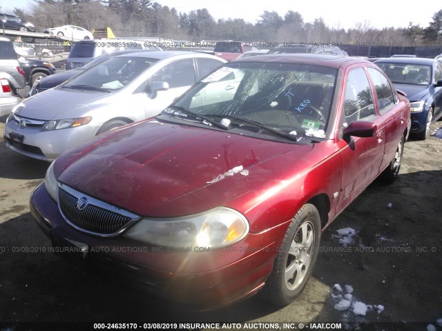 3MEFM66L9XM601108 - 1999 MERCURY MYSTIQUE LS RED photo 2