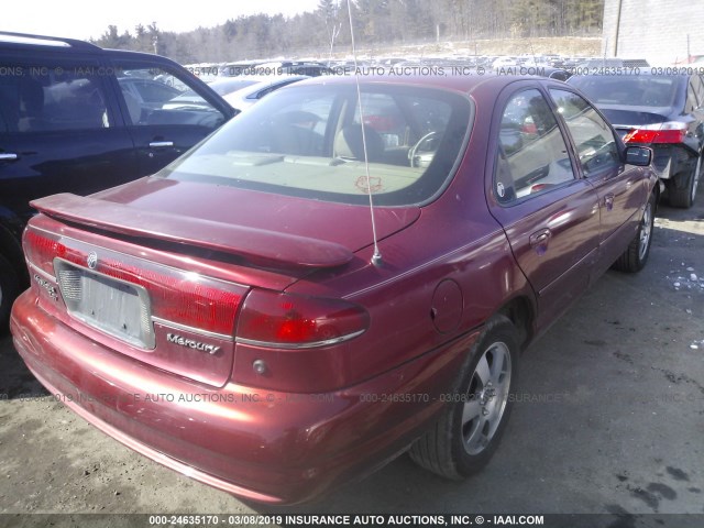 3MEFM66L9XM601108 - 1999 MERCURY MYSTIQUE LS RED photo 4