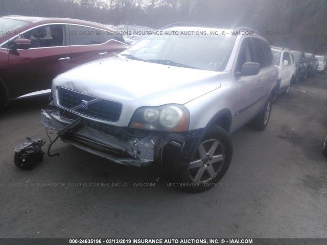 YV1CZ59H541094413 - 2004 VOLVO XC90 SILVER photo 2