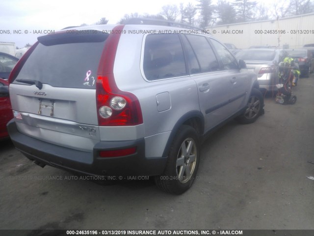 YV1CZ59H541094413 - 2004 VOLVO XC90 SILVER photo 4