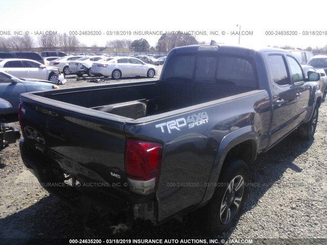 5TFDZ5BN8GX008846 - 2016 TOYOTA TACOMA DBL CAB/SR5/TRD SPORT/OR GRAY photo 4