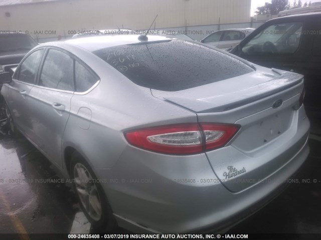 3FA6P0H72DR257633 - 2013 FORD FUSION SE 银色 照片 3