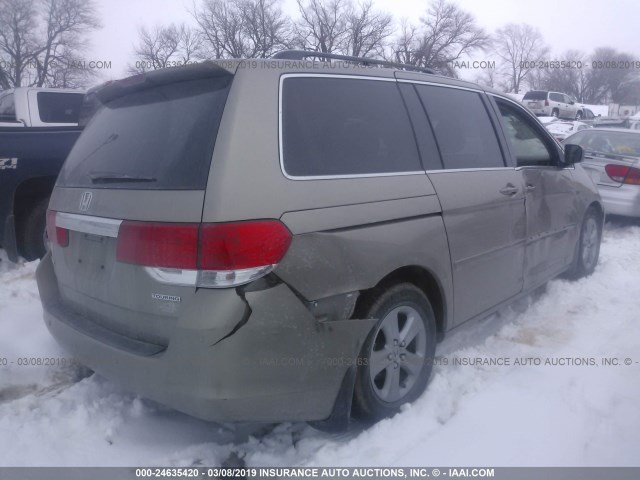 5FNRL3H98AB079228 - 2010 HONDA ODYSSEY TOURING TAN photo 4