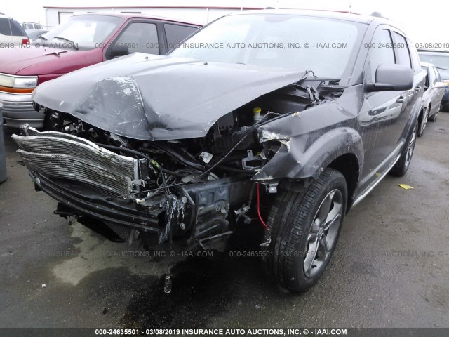 3C4PDCGG3HT580432 - 2017 DODGE JOURNEY CROSSROAD GRAY photo 2