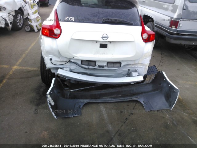 JN8AF5MV8ET364960 - 2014 NISSAN JUKE S/SV/SL/NISMO WHITE photo 6