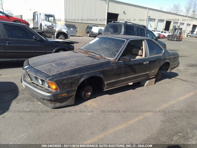 WBAEC8418J3267382 - 1988 BMW 635 CSI AUTOMATIC BLACK photo 2