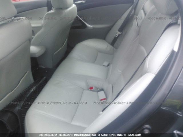 JTHBE262665003154 - 2006 LEXUS IS 350 GRAY photo 8