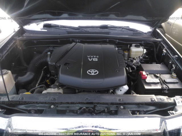 3TMLU4EN7BM071483 - 2011 TOYOTA TACOMA DOUBLE CAB 绿色 照片 10