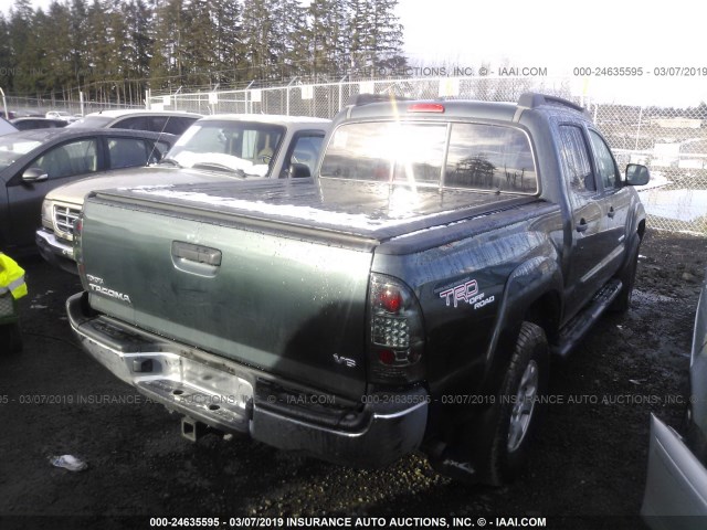 3TMLU4EN7BM071483 - 2011 TOYOTA TACOMA DOUBLE CAB 绿色 照片 4