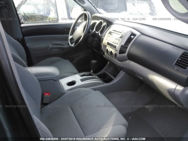 3TMLU4EN7BM071483 - 2011 TOYOTA TACOMA DOUBLE CAB 绿色 照片 5