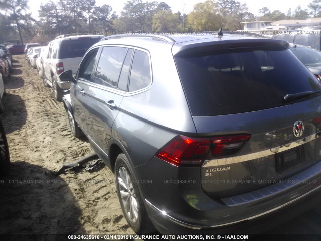 3VV3B7AX0JM012063 - 2018 VOLKSWAGEN TIGUAN SE/SEL GRAY photo 3