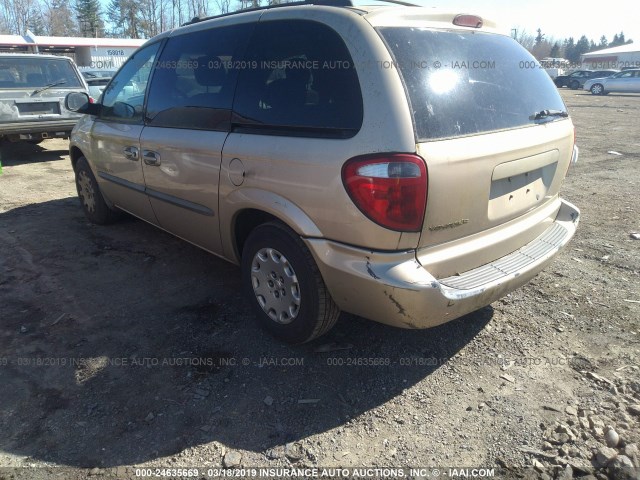 1C4GJ45331B165326 - 2001 CHRYSLER VOYAGER LX GOLD photo 3