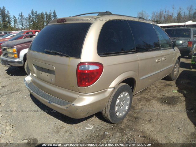 1C4GJ45331B165326 - 2001 CHRYSLER VOYAGER LX GOLD photo 4