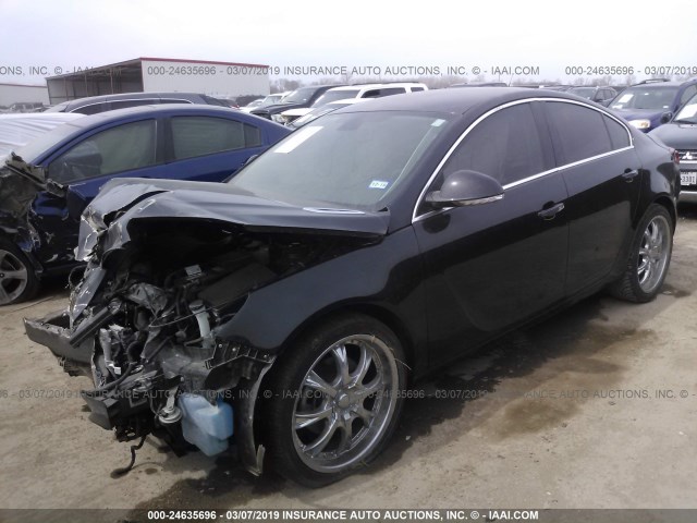 2G4GN5EX0E9254416 - 2014 BUICK REGAL PREMIUM BLACK photo 2