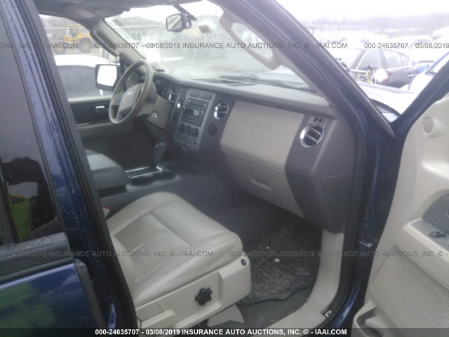 1FMFK16589EA78535 - 2009 FORD EXPEDITION EL XLT BLUE photo 5