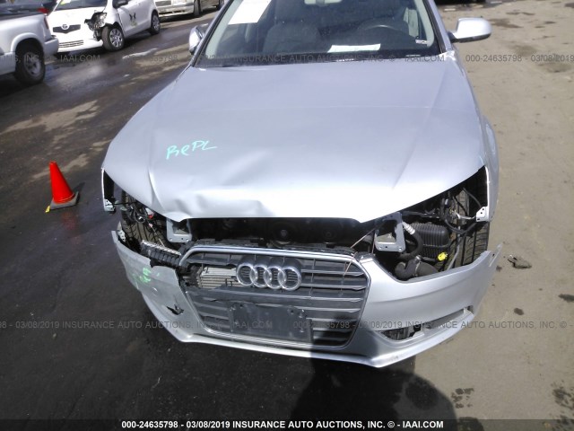 WAUFFAFL2DN028730 - 2013 AUDI A4 PREMIUM PLUS SILVER photo 6