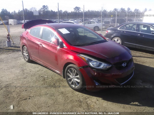 5NPDH4AE2FH592685 - 2015 HYUNDAI ELANTRA SE/SPORT/LIMITED MAROON photo 1