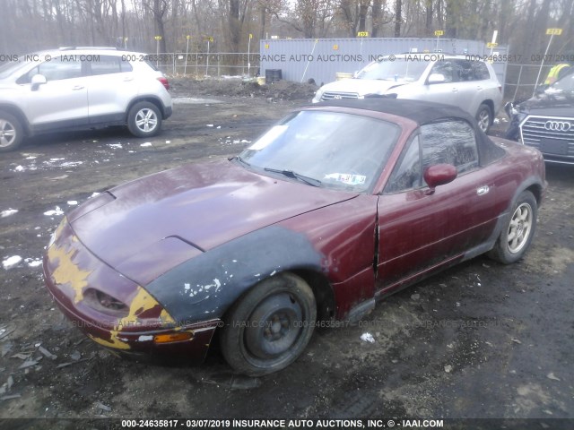 JM1NA351XM1239075 - 1991 MAZDA MX-5 MIATA RED photo 2