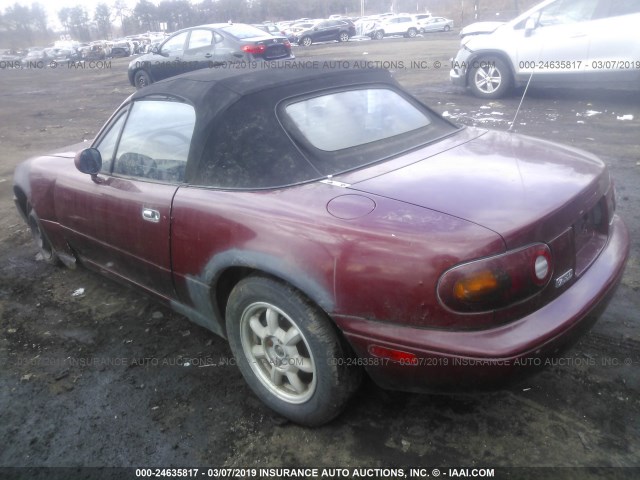 JM1NA351XM1239075 - 1991 MAZDA MX-5 MIATA RED photo 3