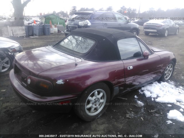 JM1NA351XM1239075 - 1991 MAZDA MX-5 MIATA RED photo 4