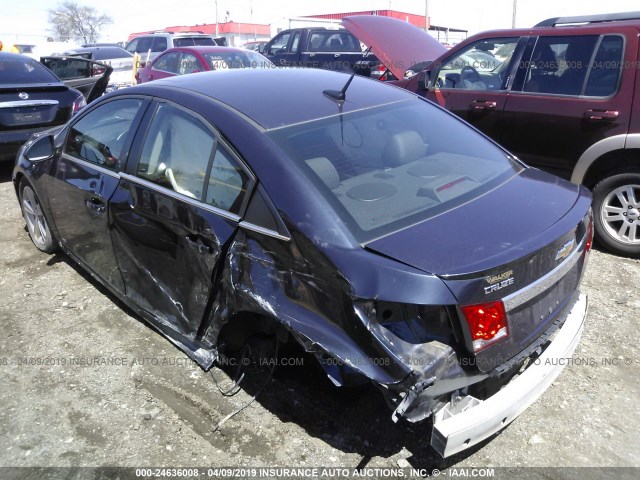 1G1PE5SB3E7229825 - 2014 CHEVROLET CRUZE LT BLACK photo 3