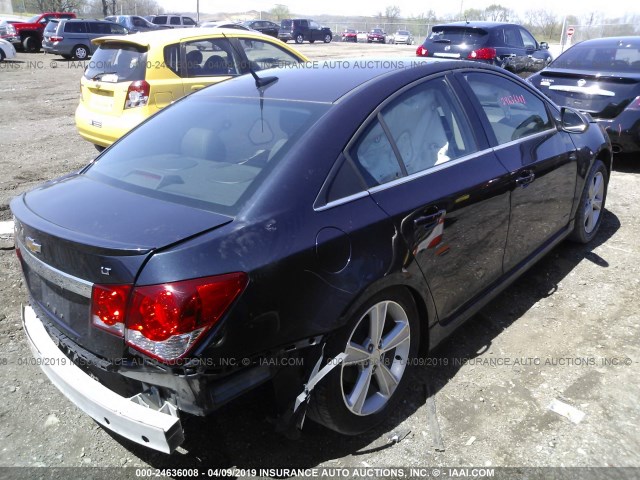 1G1PE5SB3E7229825 - 2014 CHEVROLET CRUZE LT BLACK photo 4