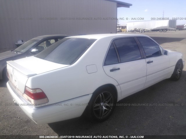 WDBGA43G3WA378777 - 1998 MERCEDES-BENZ S 420 WHITE photo 4