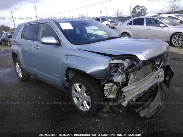 2GKALMEK7E6120927 - 2014 GMC TERRAIN SLE Light Blue photo 1
