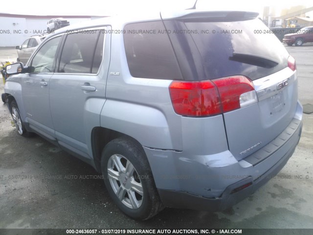 2GKALMEK7E6120927 - 2014 GMC TERRAIN SLE Light Blue photo 3