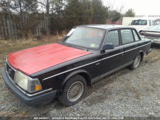 YV1AS8807N1473195 - 1992 VOLVO 240 GL BLACK photo 2