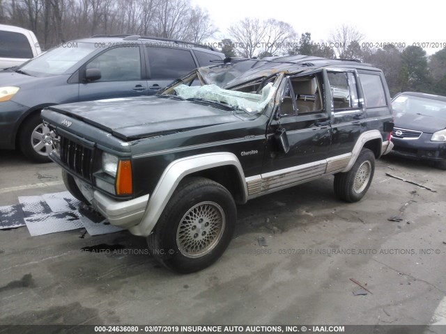 1J4FT78S6TL116462 - 1996 JEEP CHEROKEE COUNTRY GREEN photo 2