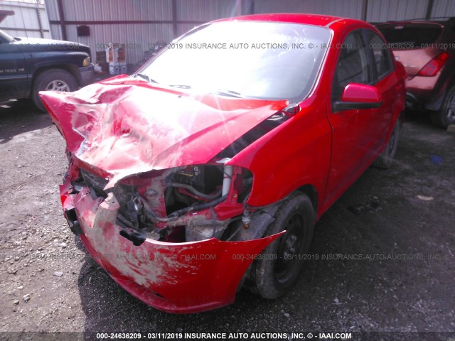 KL1TD5DE6AB110908 - 2010 CHEVROLET AVEO LS/LT RED photo 2