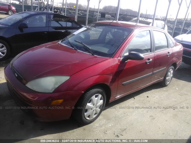 1FAHP33P93W321339 - 2003 FORD FOCUS LX BURGUNDY photo 2