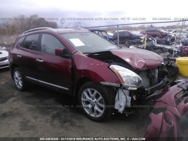 JN8AS5MV5DW644568 - 2013 NISSAN ROGUE S/SV RED photo 1