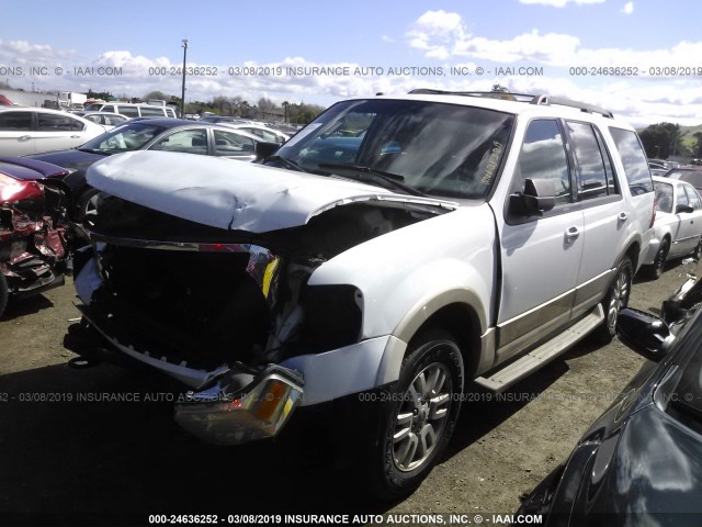 1FMFU18599EB06737 - 2009 FORD EXPEDITION EDDIE BAUER WHITE photo 2