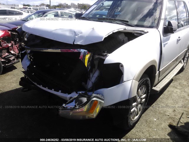 1FMFU18599EB06737 - 2009 FORD EXPEDITION EDDIE BAUER WHITE photo 6