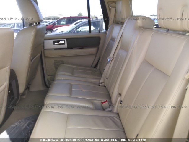 1FMFU18599EB06737 - 2009 FORD EXPEDITION EDDIE BAUER WHITE photo 8