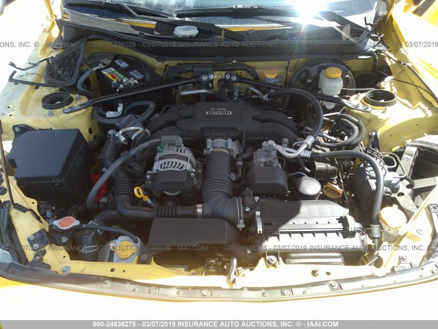 JF1ZNAA13F9706069 - 2015 TOYOTA SCION FR-S YELLOW photo 10