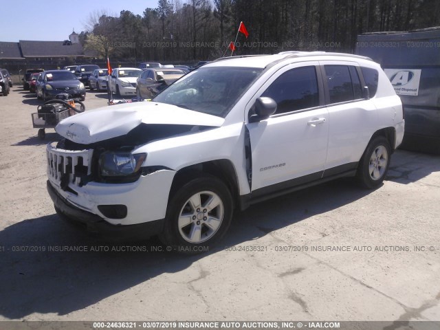 1C4NJCBB8GD590146 - 2016 JEEP COMPASS SPORT WHITE photo 2