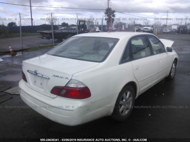 4T1BF28B83U288626 - 2003 TOYOTA AVALON XL/XLS WHITE photo 4