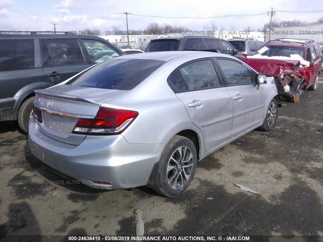 19XFB2F91DE224803 - 2013 HONDA CIVIC EXL SILVER photo 4