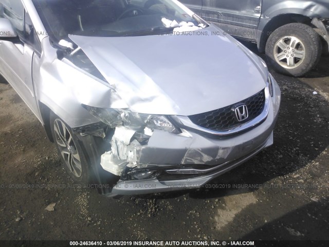 19XFB2F91DE224803 - 2013 HONDA CIVIC EXL SILVER photo 6